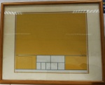 MILTON DACOSTA - Serigrafia 42/100, assinada CID, med. 64 x 76 cm, com moldura 86 x 107 cm. Patrimônio 26198. Estado de conservação razoável (papel com fungo)
