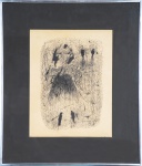 ANTONIO BANDEIRA. "Composição", desenho, 33 x 25 cm. Assinado. Emoldurado com vidro, 50 x 42 cm.