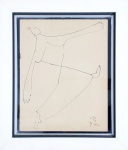 ANTONIO BANDEIRA. "Figura", desenho, 27 x 21 cm. Assinado e datado , 47.