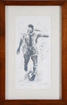 RUBENS GERCHMANN, "Pelé - Série Estética do Futebol", serigrafia, tiragem 17/150, 42 x 21 cm. Assinado.