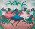 Heitor dos Prazeres - Samba, 1966, óleo s/tela, assinado, med. 46 x 56 cm e 64 x 72 cm