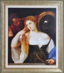 Reprodução de Obra de Tiziano, med. 70 x 58 cm e 89 x 76 cm com moldura.