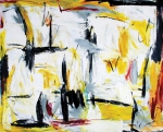 ROGERIO TUNES " Abstrato " , acrílico sobre tela, 140 x 170 cm. Assinado e datado no verso, 2011.