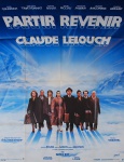 Cartaz para divulgação do filme "Partir Revenir" (título original), com marcas do tempo e de dobras, medindo 154 cm x 116 cm