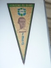 COLECIONISMO. Flâmula "Coleção de Ouro" da CBD da Copa Mundial de 1958 com estampa da face do jogador GYLMAR autografada ( Gilmar dos Santos Neves). (Bom estado) . Alt. 30 cm.
