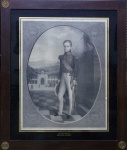 Litografia de "Dom Pedro II Imperador do Brasil" por CH. Vogt, impresso por Chez Rigo Frères et Cie, 7, Rue Richer, Paris, Dirigé par (dirigido por) Knecht, medindo 58 x 46 cm. Emoldurado com vidro, 79 x 65 cm.