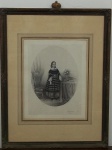Foto litogravura de " Isabel Christina", fotografada por Victor Frond, mlitografia de E. Desmaisons, impresso por Lemercier/Paris, medindo 44 x 35 cm. Emoldurado com vidro, 77 x 60 cm. No estado.