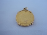 Moeda francesa em ouro 22 K, 1904. Peso 7.5 g