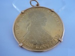Moeda austro-hungara e seu castão em ouro 18K . Peso total 13.9 gr