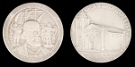 Medalha de prata emitida pela Casa da Moeda em homenagem a Fundação da Igreja da matriz de Iguarassú - Pernambuco, em 1535. Possui a inscrição "Fundação Iguarassú - Canoa Grande - Coelho Duarte - 27 de Setembro de 1535", peso aprox. 39 gr