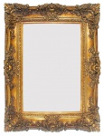 Belíssimo espelho francês  Luís XV, moldura dourada,  medindo 126 x 100 cm.