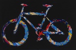 "Bike Toy", Vinílica s/Tela, med. 48 x 74 cm, 2010. Reproduzida em mostra paralela à Art Basel no Catálogo da Miami ArtExpo 2013.