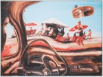 "Movidos à álcool em Ipanema", tela emoldurada, assinada, med. 85 x 120 cm, 2013. Tiragem limitada 1/10
