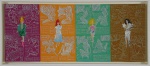 "GAROTAS", Giclée Assinado em Tela emoldurada, med.  20,5 x 49,5 cm, assinada, 2005. Tiragem limitada.