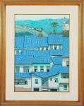 YASUHEI JOSHITA . "Ouro Preto - Brasil",óleo s/tela, 69 x 50 cm. Assinado e datado 1982. Emoldurado, 97 x 77 cm.