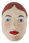 ANTONIO MAIA. Máscara em papier marché. 24,5x15,5x14cm. No verso, assinada, datada "1997" e localizada "Rio".
