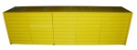 Aparador Contemporâneo, laqueado em amarelo . Medidas 70 x 234 x 50 cm.( alguns arranhões no tampo)