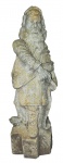 Escultura em pedra sabão representando Figura de Profeta. Medidas 120 x 36 cm.