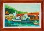 ROBERTO PEDERNEIRAS. "Canal de Cabo Frio", óleo s/tela, 35 x 55 cm. Assinado e datado 2007. Emoldurado, 48 x 69 cm.