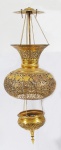 Lustre estilo marroquino em metal dourado. medidas 77 x 30 cm.