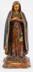 Nossa Senhora das Dores. Imagem esculpida em madeira policromada e dourada. Alt.56 cm