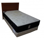 Lote contendo , cama box Ortobom-Pró-Saúde T-Latex ( 200 x 120 cm) e cabeceira em madeira (n120 x 129 cm). No estado.