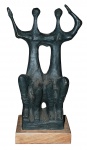 BRUNO GIORGI. "Colóquio". Escultura de bronze patinada. Alt. 80 cm.