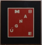 Helio Oiticica. "Bangu Mangue", serigrafia sobre papel,45 x 40 cm. Assinado e datado, 1972. Emoldurado, 73 x 51 cm