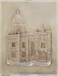 Cigarreira de prata contrastada,com igreja em relevo - JERONIMOS - PORTUGAL. Medidas 10 x 8 cm.Peso aprox. 127 gr