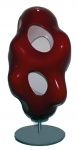 Abajur em murano, cor vermelho, design contemporâneo, marca Kundalini, nº 0731, Itália