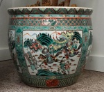 Aquário em porcelana chinesa med. 42 cm altura e 45 cm diâmetro