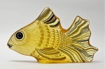 ABRAHAM PALATNIK.  Escultura em resina de poliester representando "Peixe "( pequeno defeito. Assinada. Medidas 8 x 13 cm.