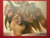 ESCOLA EUROPÉIA. "Vaso de flores", acrílico s/tela, 122 x 153 cm(APTO)