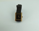 Relógio feminino de pulso tipo "Cartier" em eletro plated 18k, no estado