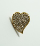 Anel "coração", em oro amarelo 18K, com diamantes lapidação Brasil +- 2,80 ct. Aro 15. Peso 9,3 gr