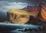 Frank Schefer - "Sentinela - Ilha de Trindade 1988", ost, med. 73 x 100 cm, com moldura 94 x 120 cm