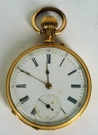 Relógio de bolso masculino em ouro 18K da marca CHRONOMETRE . No estado. Peso total 53,2 gr