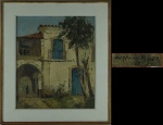 ANTENOR FINATTI. "Casario", óleo s/tela, 55 x 46 cm. Assinado e datado, 967. Emoldurado, 73 x 63 cm.