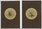 F.Goldsmith - "Barcos", desenho, pandant, med. 15 cm cada