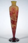 GALLE. Vaso em pasta de vidro. Alt. 44 cm.