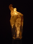 FREDERICK HART (1943 - 1999). " Dance of Life". Escultura em resina, acompanha base de mármore com iluminação interna. Assinada. Medida  da escultura 59 cm. base 99 cm.