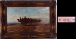 DARIO MECATTI. "Caravana", óleo s/tela, 42 x 67 cm.Assinado. Emoldurado, 59 x 85 cm.