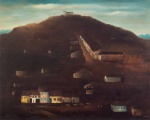 ORLANDO TERUZ. "Paisagem de Ouro Preto", óleo s/tela, 80 x 100 cm. Assinado frente e verso assinado, localizado e datado, 1967.
