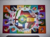PAULO PEREIRA DE MORAIS. "Copa 2014", acrílico s/tela, 180 x 120 cm. Assinado
