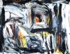 ROGERIO TUNES "Abstrato" , acrílico sobre tela, 140 x 190 cm.
