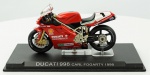 Ducati " 996 Carl Fogarty 1999"# 1, medindo 9 cm.