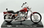 MAISTO. Harley "2001 FXDWG Dyna Wide Glide", medindo 13 cm.