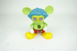 KEITH HARING. " Green Andy Mouse", Manufacturer Toy Group. Alt. 17 cm