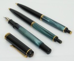 Conjunto Pelikan, contendo: caneta tinteiro, esferográfica e lapiseira.