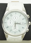 Relógio D&G - Dolce Gabbana Time, caixa em aço 42mm, pulseira de couro branco, em perfeito estado.
